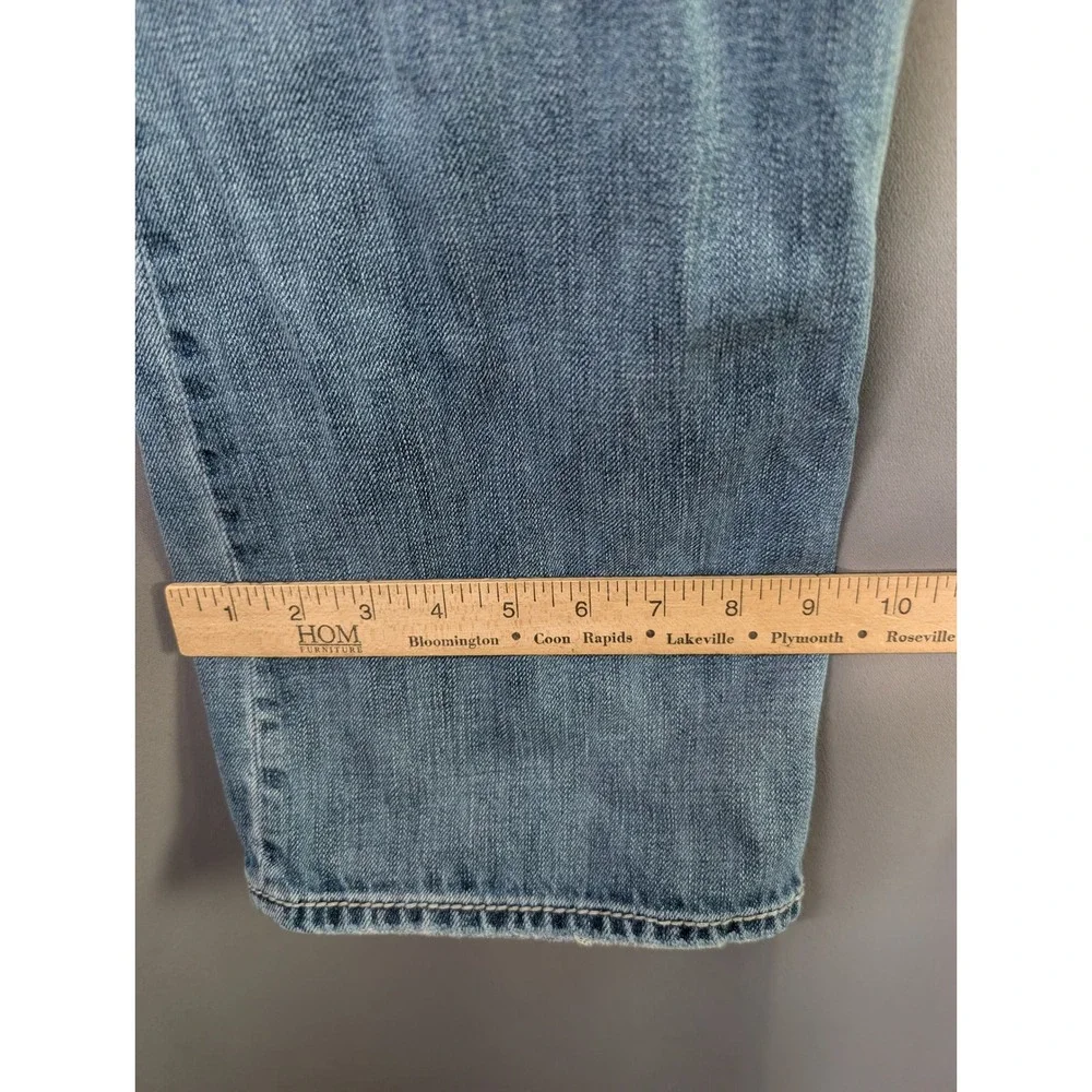 Silver Jeans Zac Mens 34x32 Light Wash Relaxed Fit Distressed Western‎